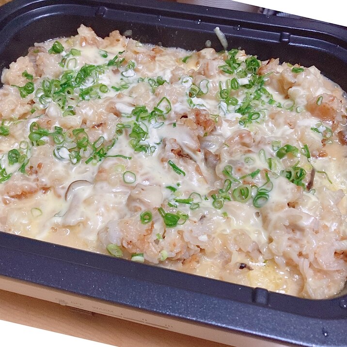 ホットプレートで作る!チーズたっぷりドリア